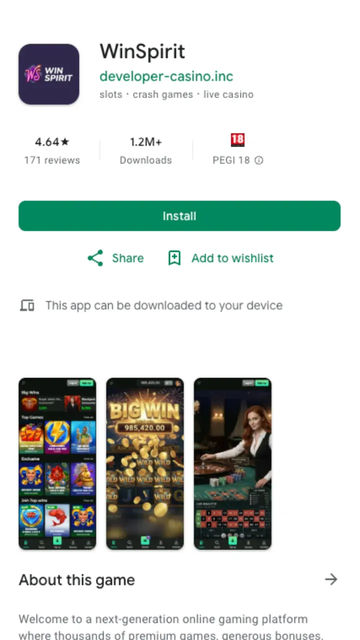WinSpirit app